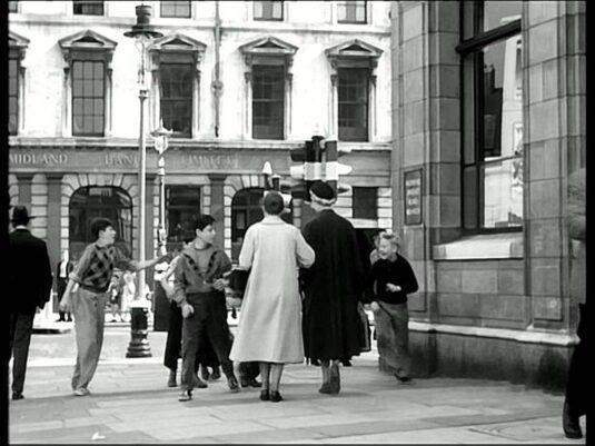Looking east across Vauxhall Bridge Road from Churton Street Circa 1958