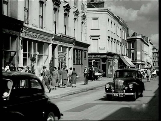 Churton Street again with Churton Place off to the left. Circa 1958