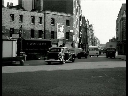 Looking south down Regency Street from the Church of the Sacred Heart, Horseferry Rd. Circa 1958