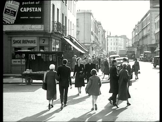Churton Street with, at the time, Lillington Street off to the left again. Circa 1958