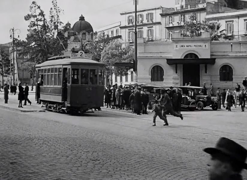Piazza Cavour, just opposite to the entrance of Napoli Piazza Cavour station Circa 1946
