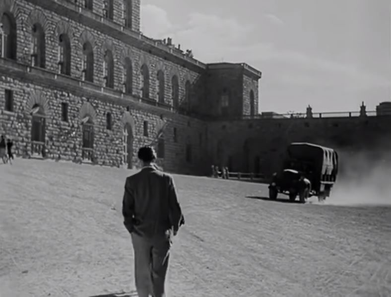 The large square in front of the Palazzo Pitti, Firenze. Circa 1946