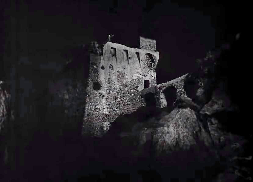 Torre Normanna, which can be seen on the Amalfi Drive just east of Maiori, Salerno Circa 1946