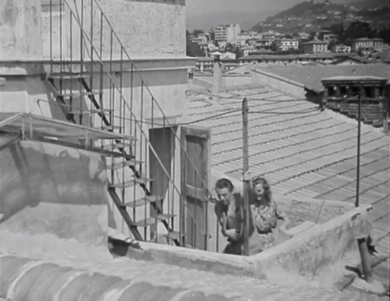 The rooftop access of the corner building Via Francesco Puccinotti, 105 Circa 1946