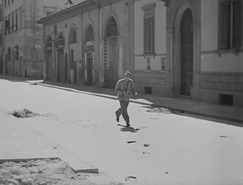 Via Montebello, Florence with the entrance to today's property number 43 on the right. Circa 1946