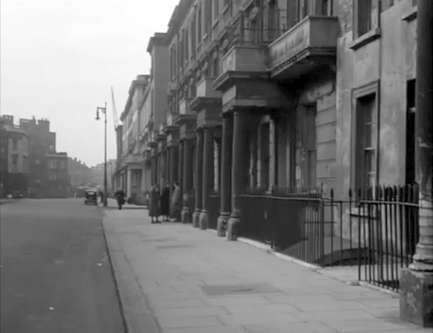 Sutherland Street looking towards Ebury Bridge, London SW1 with the White Ferry House pub on the left Circa 1955