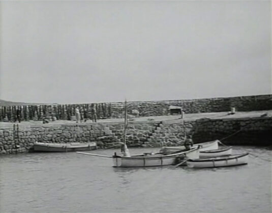 Coverack, Cornwall harbour. Circa 1949