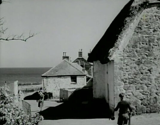 The B3294 outside ‘Carndu’ cottage looking east. Coverack, Cornwall Circa 1949