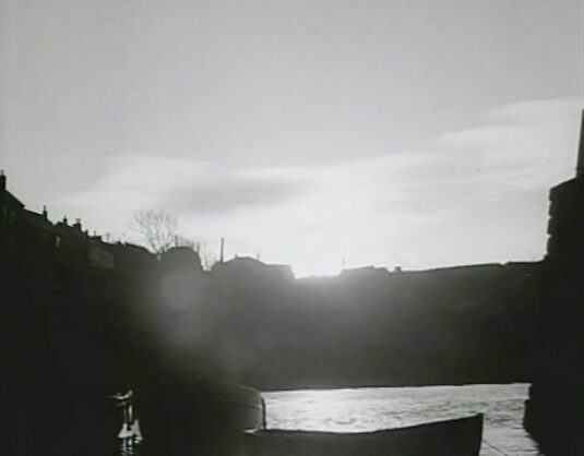 A low level view across the waters of Coverack harbour. Circa 1949