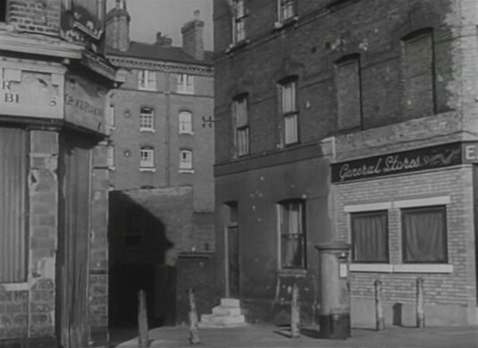 403 The Highway, London E1 Circa 1949 The passageway connected The Highway to Cable Street but has now been built over.