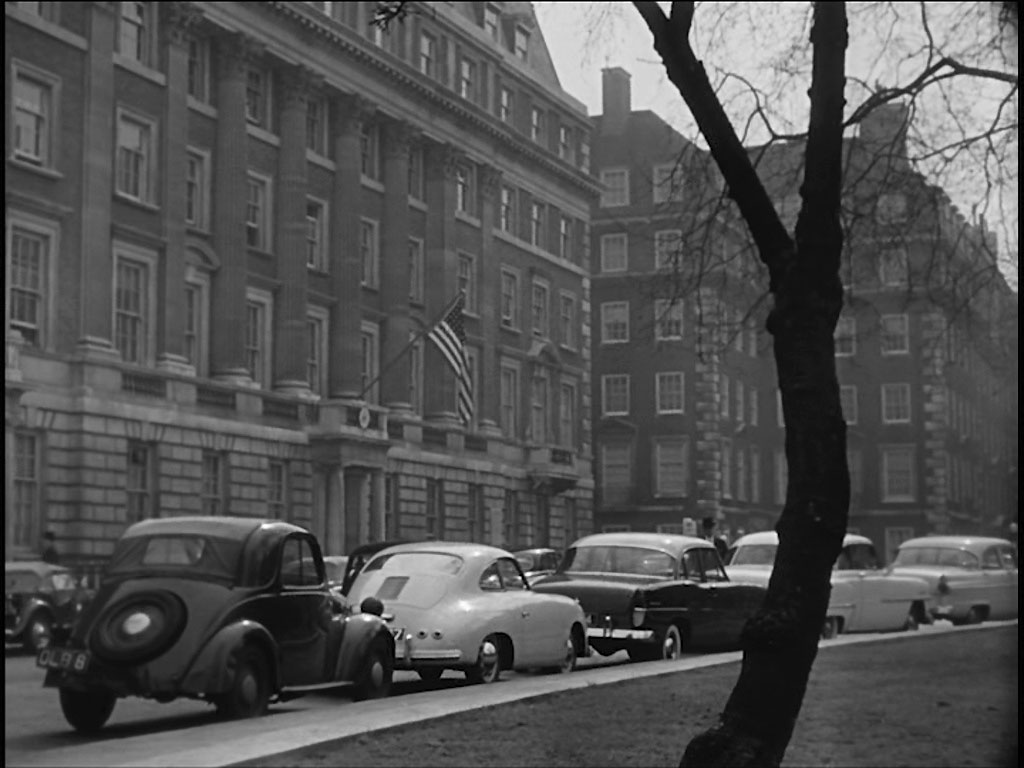 Grosvenor Square, W1, the one time US Embassy. Circa 1956