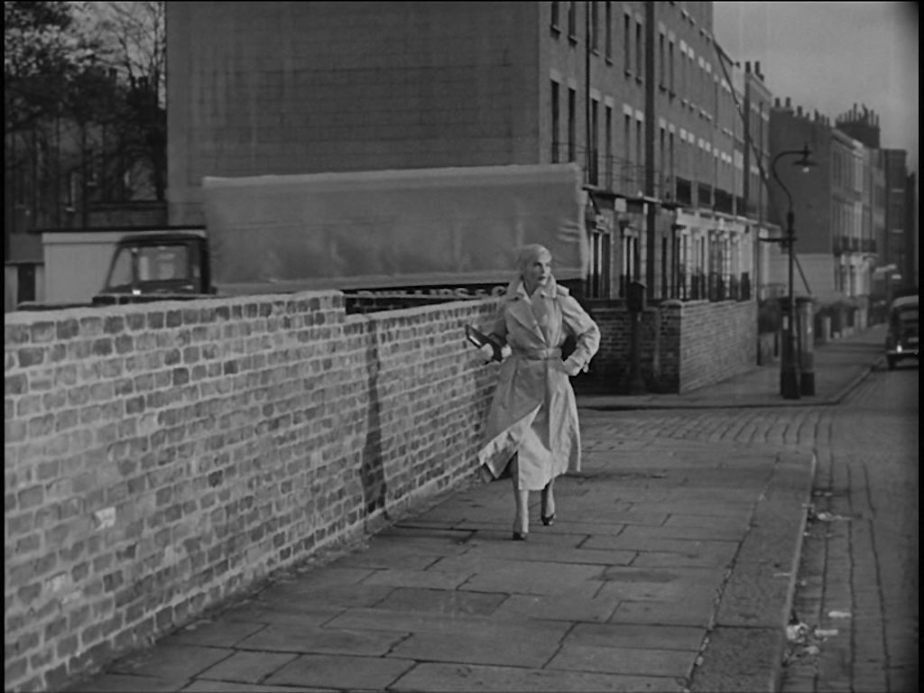 Mornington Terrace, NW1 at its junction with Mornington Street. Circa 1956