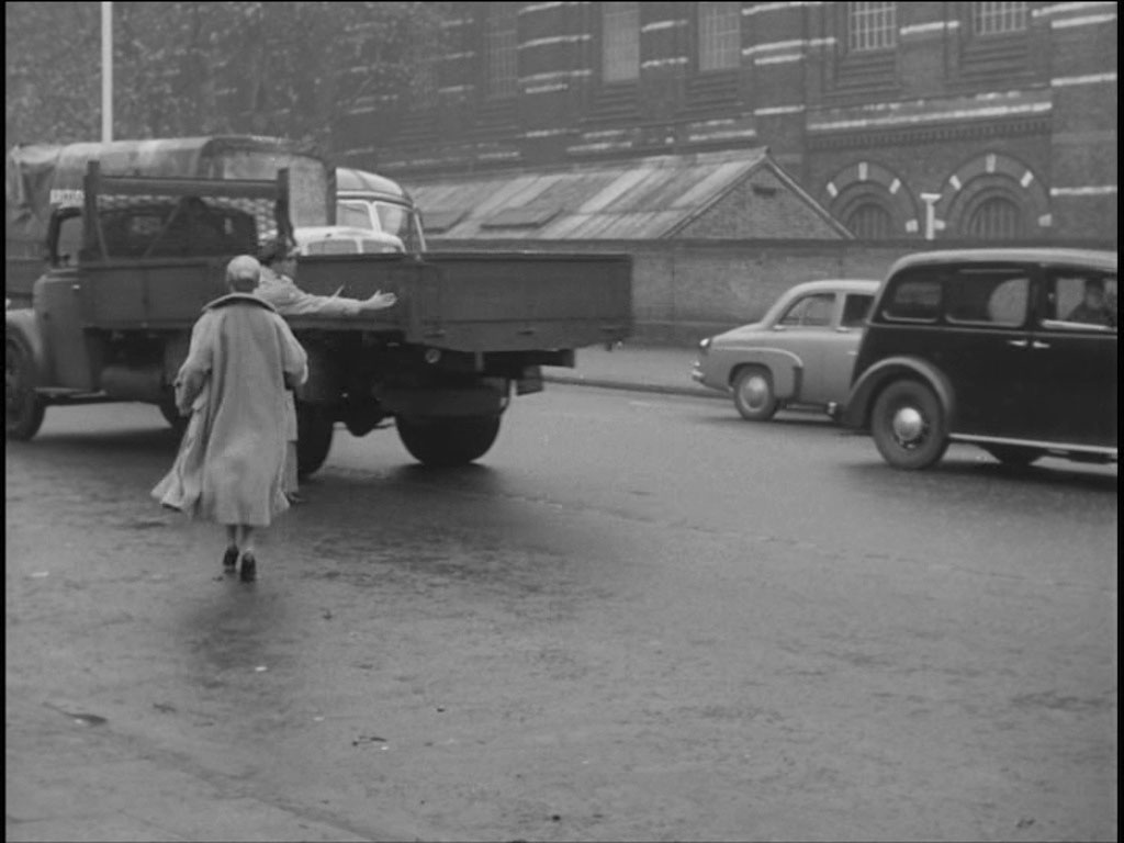 Blackfriars Road with Blackfriars Goods Depot in the background. Circa 1956
