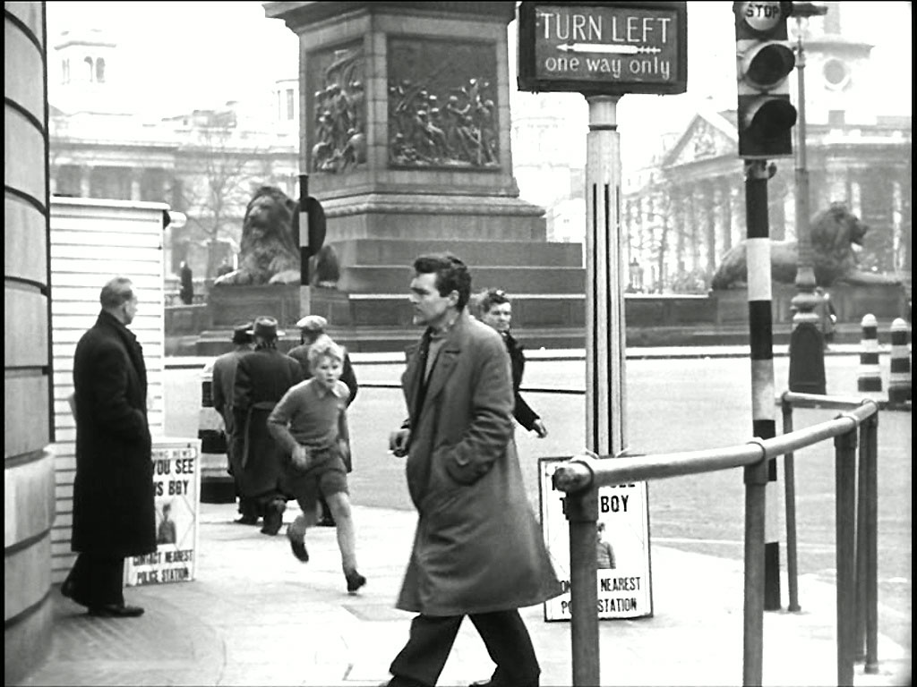 Trafalgar Square, WC2 on the corner to The Mall. Circa 1956