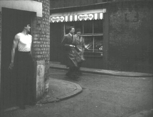 Blenheim Passage and the junction with Ryder Terrace. Circa 1956