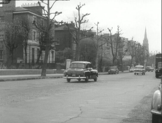 Hamilton Terrace with the spire of St. Mark?s Church visible. Circa 1956