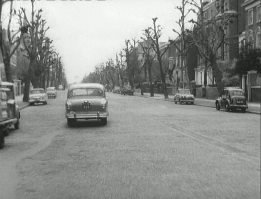 Hamilton Terrace with the spire of St. Mark?s barely visible behind the trees on the left. Circa 1956