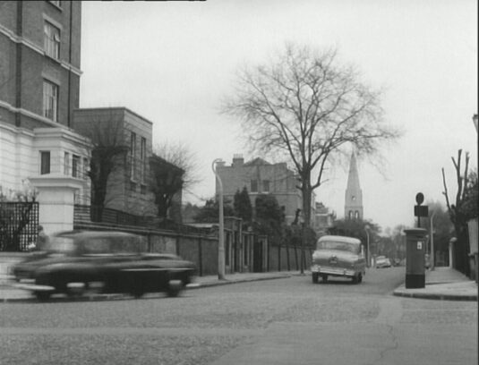 Hamilton Terrace with the spire of St. Mark?s Church Circa 1956