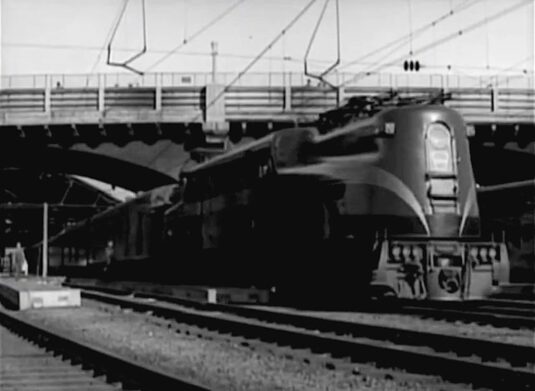 The east end of Harrisburg Station, at the Mulberry Street bridge. Circa 1941