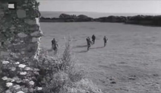 Greyfriars Monastery ruins, Dunwich looking east towards the sea. Circa 1962