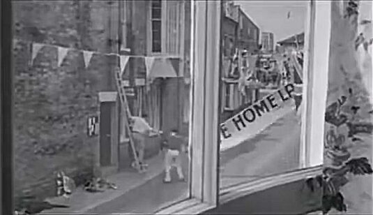 Looking up Queen Street from the small bay window of the property on the corner with Pinkney’s Lane. Circa 1962