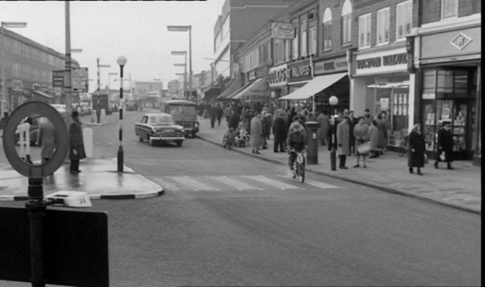 London Road, Morden looking south west towards Morden Station. Circa 1961