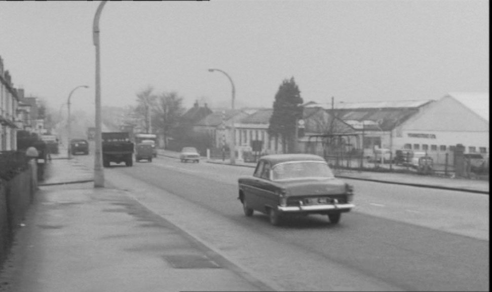 Morden Road, SW19, the junction with Lombard Road is center screen Circa 1961