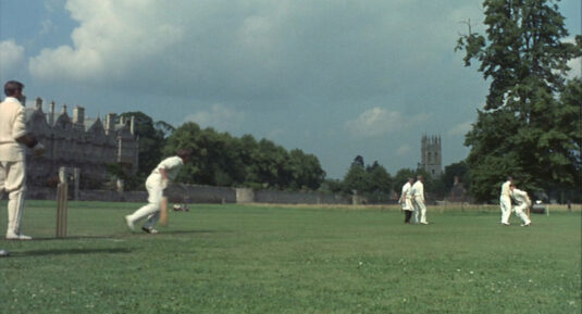 Merton Field with Merton College to the left and the tower of Magdalen College to the right. Circa 1967