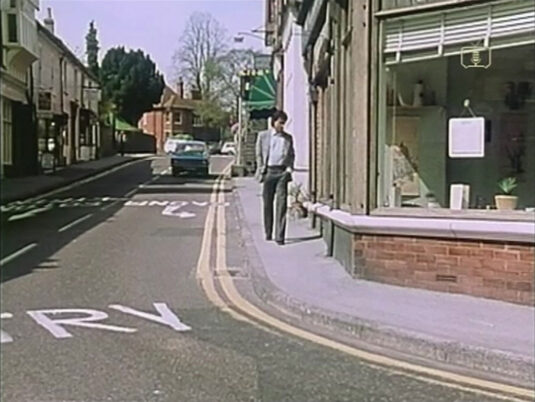 High Street, Lyndhurst, Hampshire looking west. From the junction with Romsey Road. Circa 1980