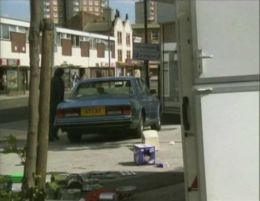 Lower Parliament Street looking towards the junction with Southwell Road. Sneinton Social Housing blocks in the background. Circa 1995