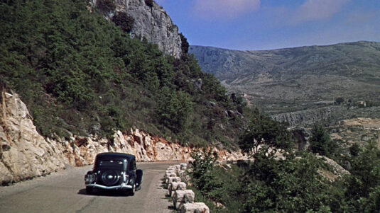 Gourdon from the Route de Caussols (D3) Circa 1955