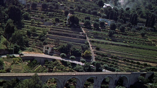 he village of Le Bar sur Loup, Rte. De Vence at the junction with Ave. Yorktown. Circa 1955