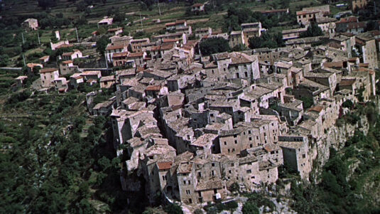 The village of Tourrettes sur Loup, D2210, Circa 24 Rte de Vence. Circa 1955
