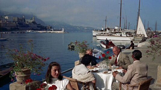 Quai Albert 1er, Port Hercule looking out to the harbour entrance. Circa 1955