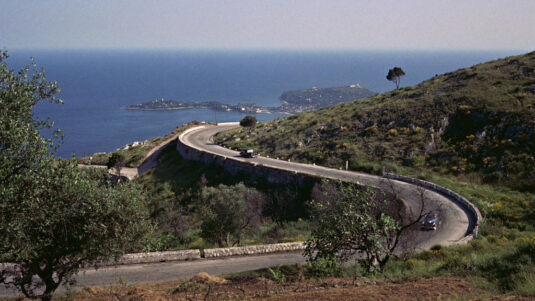 Cap Ferrat in the background. Circa 1955