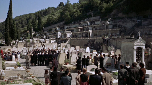 he old cemetery in Cagnes sur Mer, France. Circa 1955