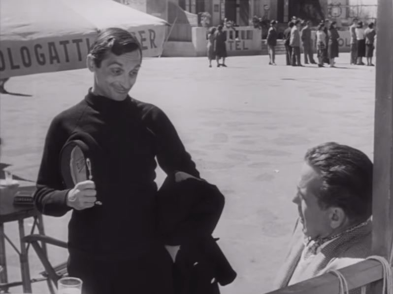 Piazza Duomo in Ravello, located high above the Bay of Salerno. Circa 1953