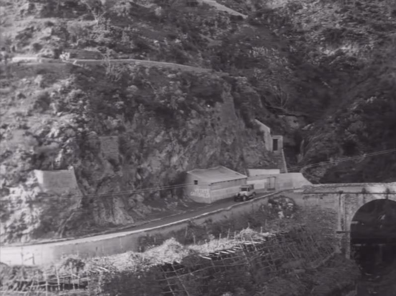 the gorge behind the Acquachiara Spiaggia (Clear Water Beach) in Maiori. Circa 1953