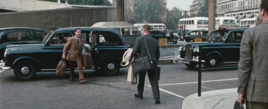West London Air Terminal, Cromwell Road, SW7 to the right, Cromwell Road behind the camera and spiral car access since removed. Circa 1966