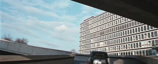 Western facade of the West London Air Terminal dominant. Circa 1966