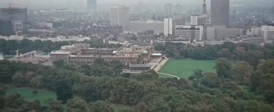 overlooking Buckingham Palace. Circa 1966