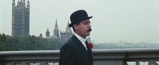 Lambeth Bridge looking towads the Houses of Parliament. Circa 1966