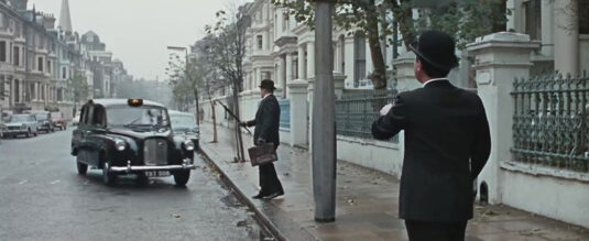 Redcliff Gardens, SW10 looking north outside what could be No 51 although the entrance now appears to be in Tregunter Road. Circa 1966