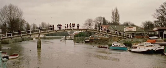 Eel Pie Island viewed from The Embankment, Twickenham. Circa 1966