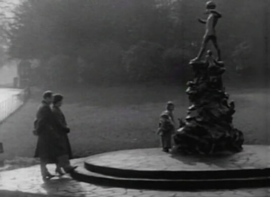 The Statue of Peter Pan. Kensington Gardens Circa 1952