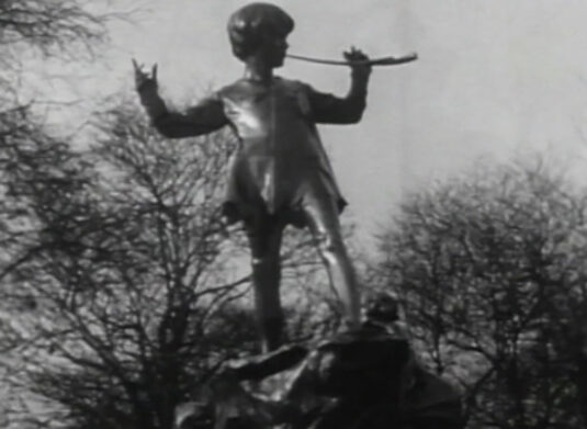 The Statue of Peter Pan. Kensington Gardens Circa 1952