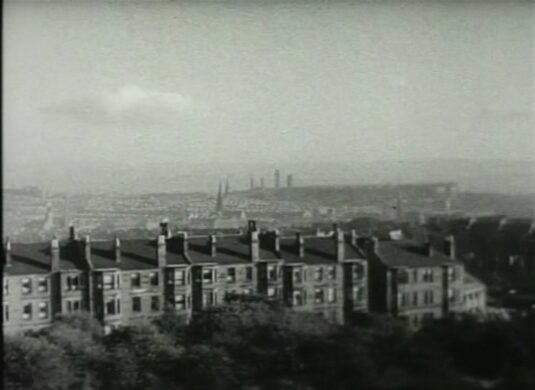 The long housing terrace in Braeside Street, North Kelvinside G20 Circa 1941