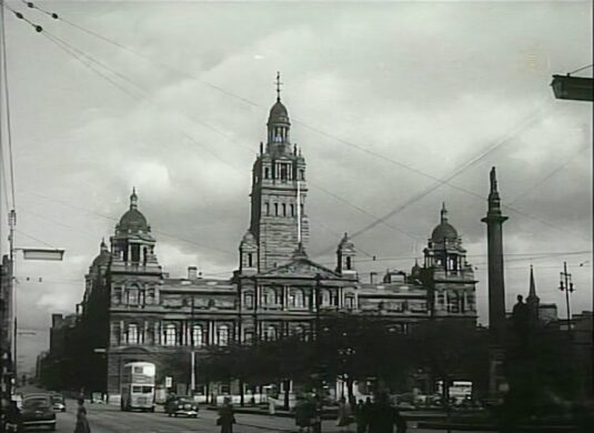 George Square, Glasgow to the City Chambers. Circa 1941