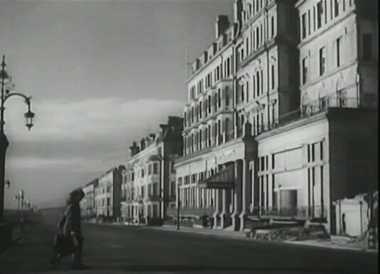 Grand Parade, Eastbourne, looking west with the awning of The Cavendish Hotel clearly visible. Circa 1943