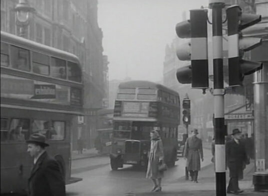 Shaftesbury Avenue looking towards Piccadilly Circus from Rupert Street. Circa 1952